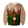 Ugly Christmas Sweater Santa Claus Printed Loose Sweater Unisex Pullover Christmas Novelty Autumn Winter